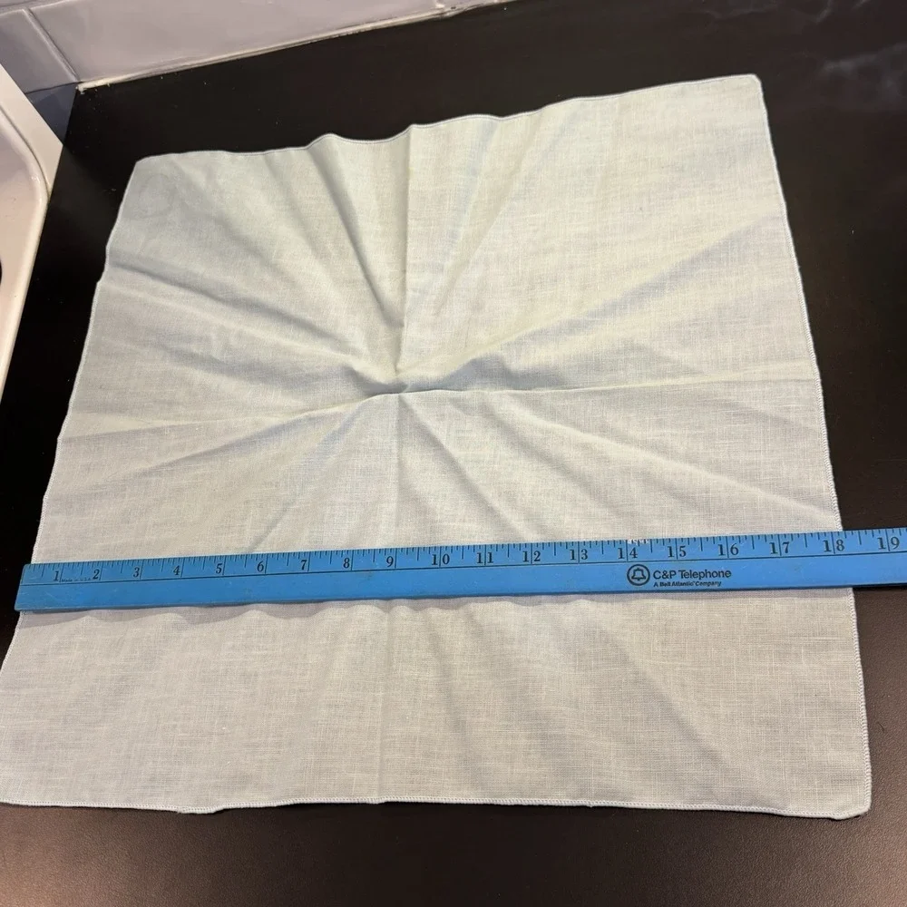 Vintage Cloth Linen Napkins Baby Blue  18